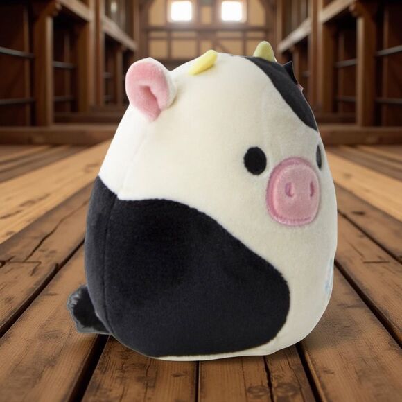 NWT Squishmallow Easter Squad 2024 Connor the Cow Shirt 4.5” - Picture 4 of 4